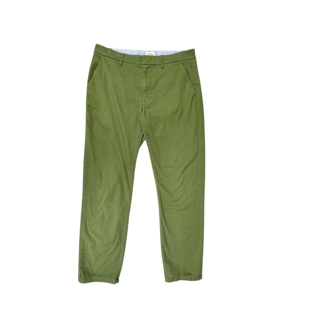 J.Crew Chino Pants Womens Size 28 Olive Green Slim Tapered Mid Rise